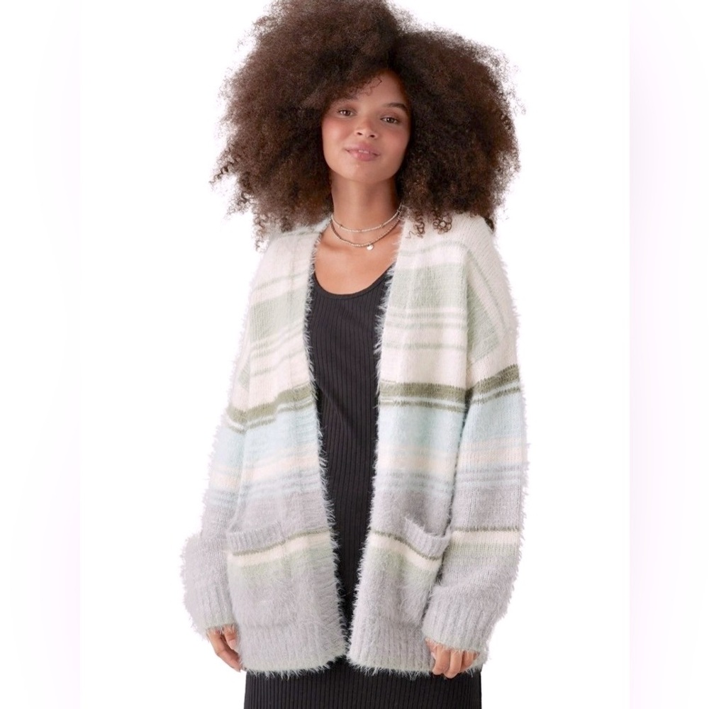 AE WHOA SO COZY FUZZY CARDIGAN, XS
